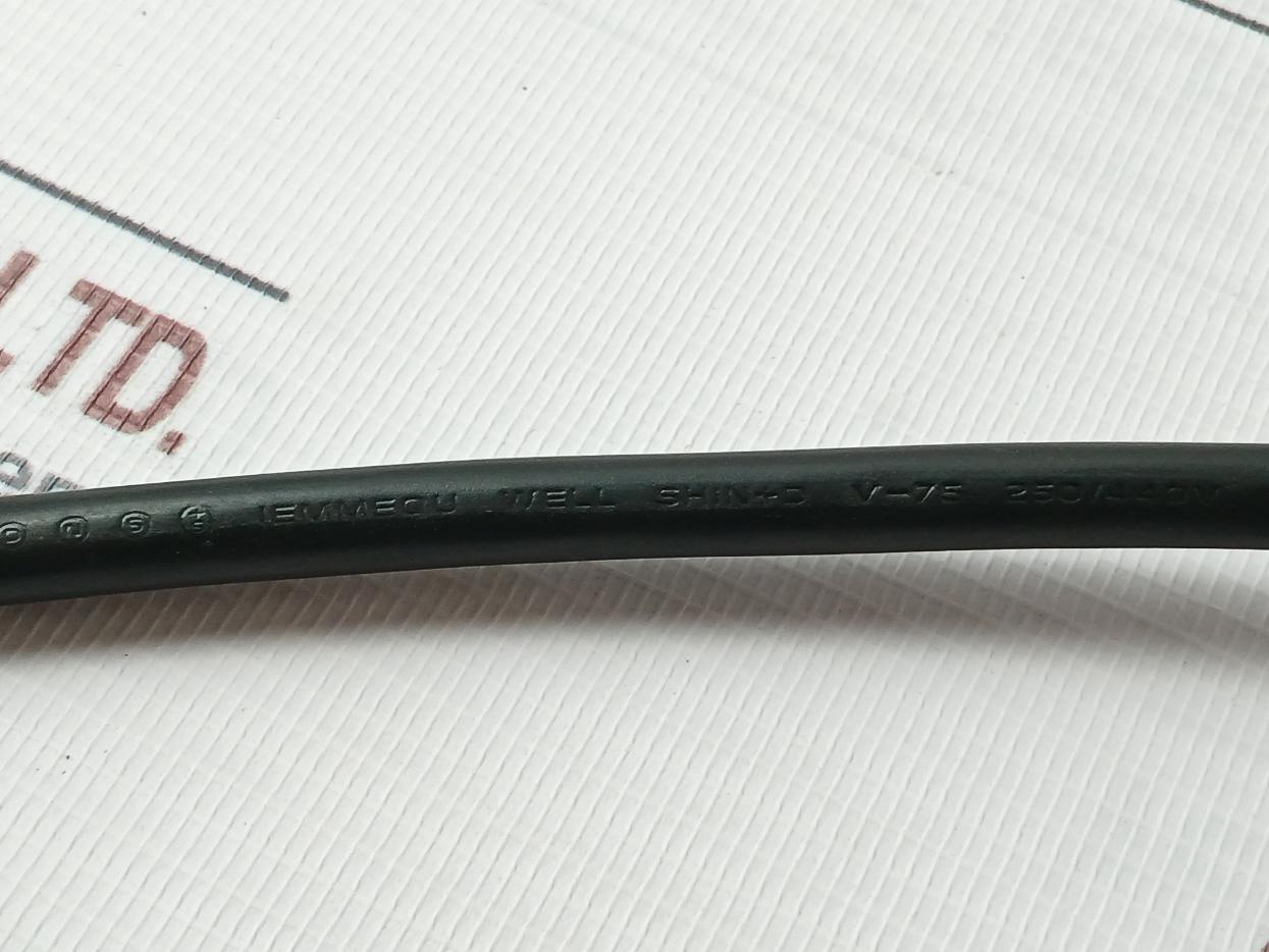 Well Shin H05Vv-f Power Cord 3G 1.0Mm2 Vde 250/440V 16A 250V Iemmequ, Ws-023