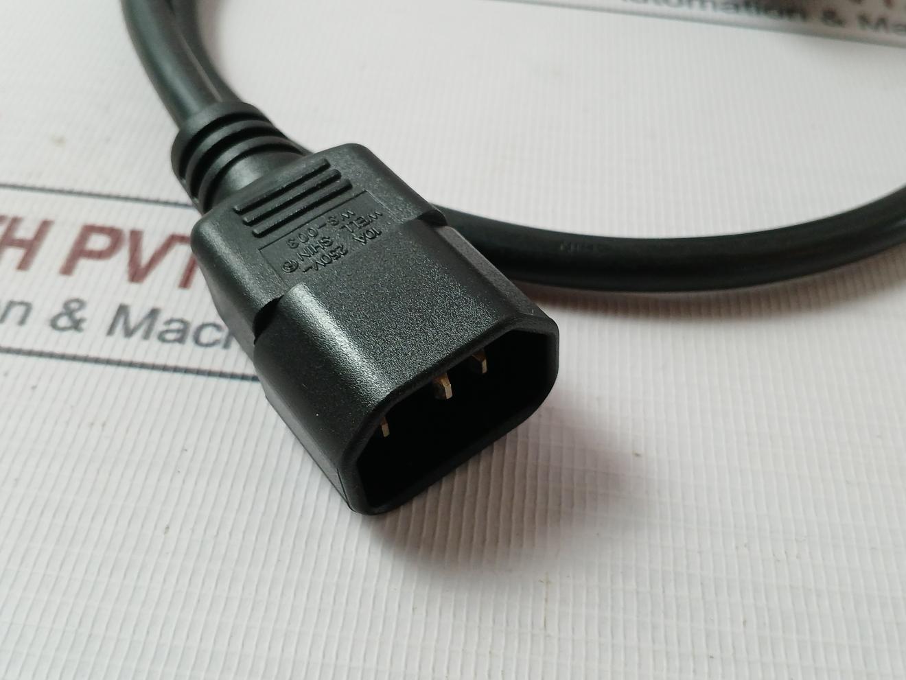 Well Shin H05Vv-f Power Cord 3G 1.0Mm2 Vde 250/440V 16A 250V Iemmequ, Ws-023