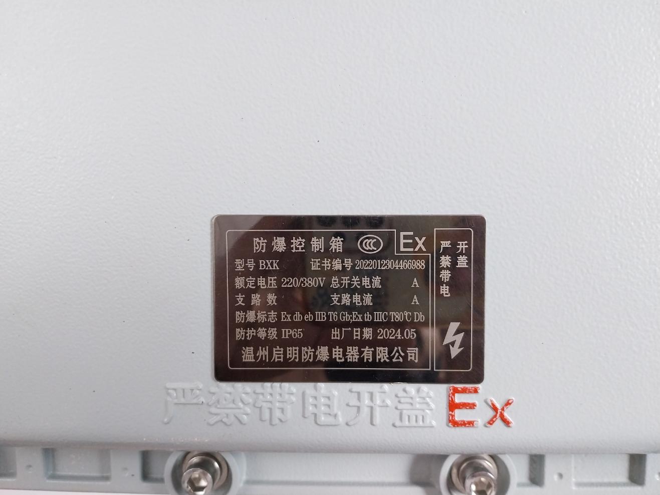 Wenzhou Qiming Bxk Explosion-proof Control Box 220/380V Ac