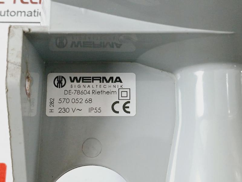 Werma 570 052 68 Signal Horn Wm Continuous Tone 230V Ac Ip55