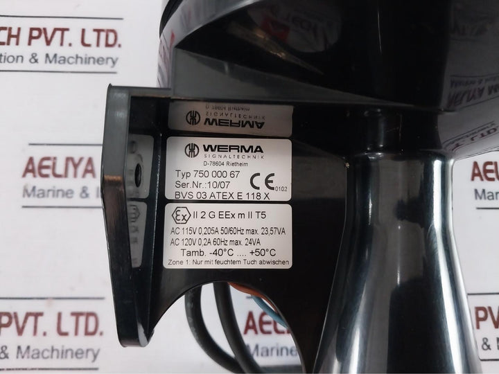 WERMA 750 000 67 Ex Signal Horn Wm 205A 50/60HZ