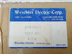 Weschler Electric 291b280a21 Panel Gauge 0-600 Ac Ammeter