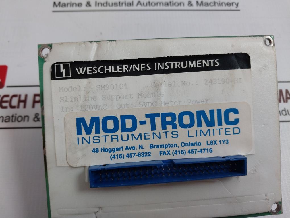 Weschler/nes Instruments Sm90101 Slimline Support Module 120vac 5vdc