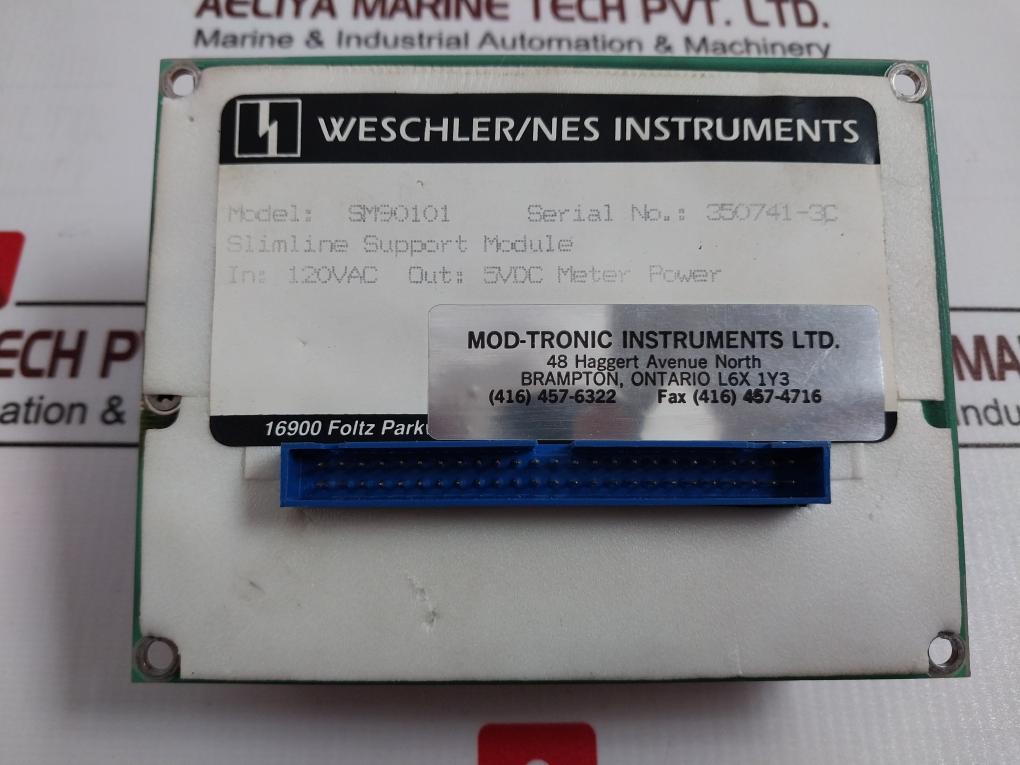 Weschler/nes Instruments Sm90101 Slimline Support Module 5vdc Meter Power