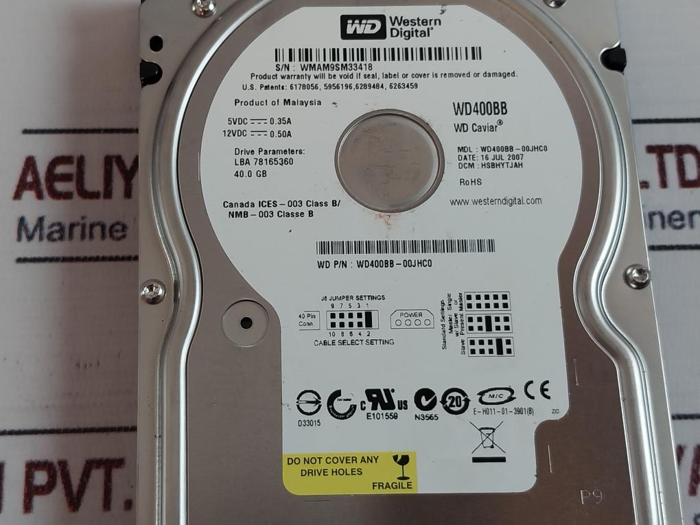 Western Digital Wd400Bb-00Jhco Hard Disk