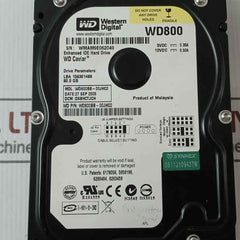 Western Digital Wd800 Enhanced Ide Hard Drive 12Vdc 0.50A Wd800Bb-00Jhc0