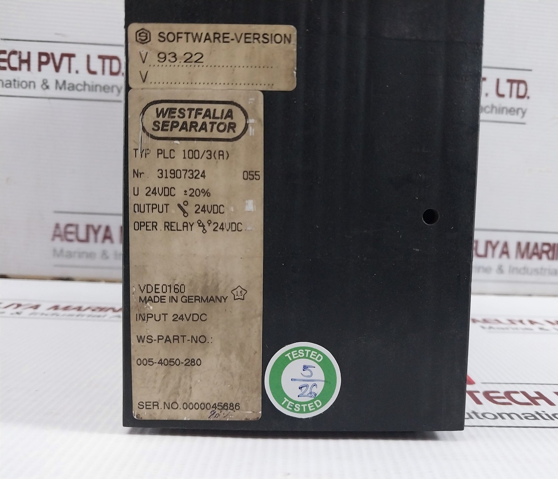 Programmable Logic Controller Westfalia Separator Plc 100/3(A)
