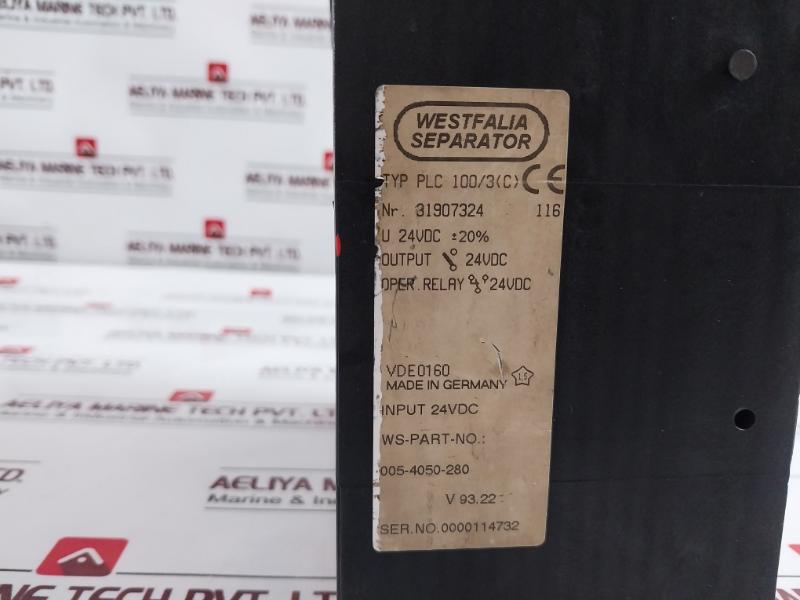 Westfalia Separator Plc 100/3(C)
