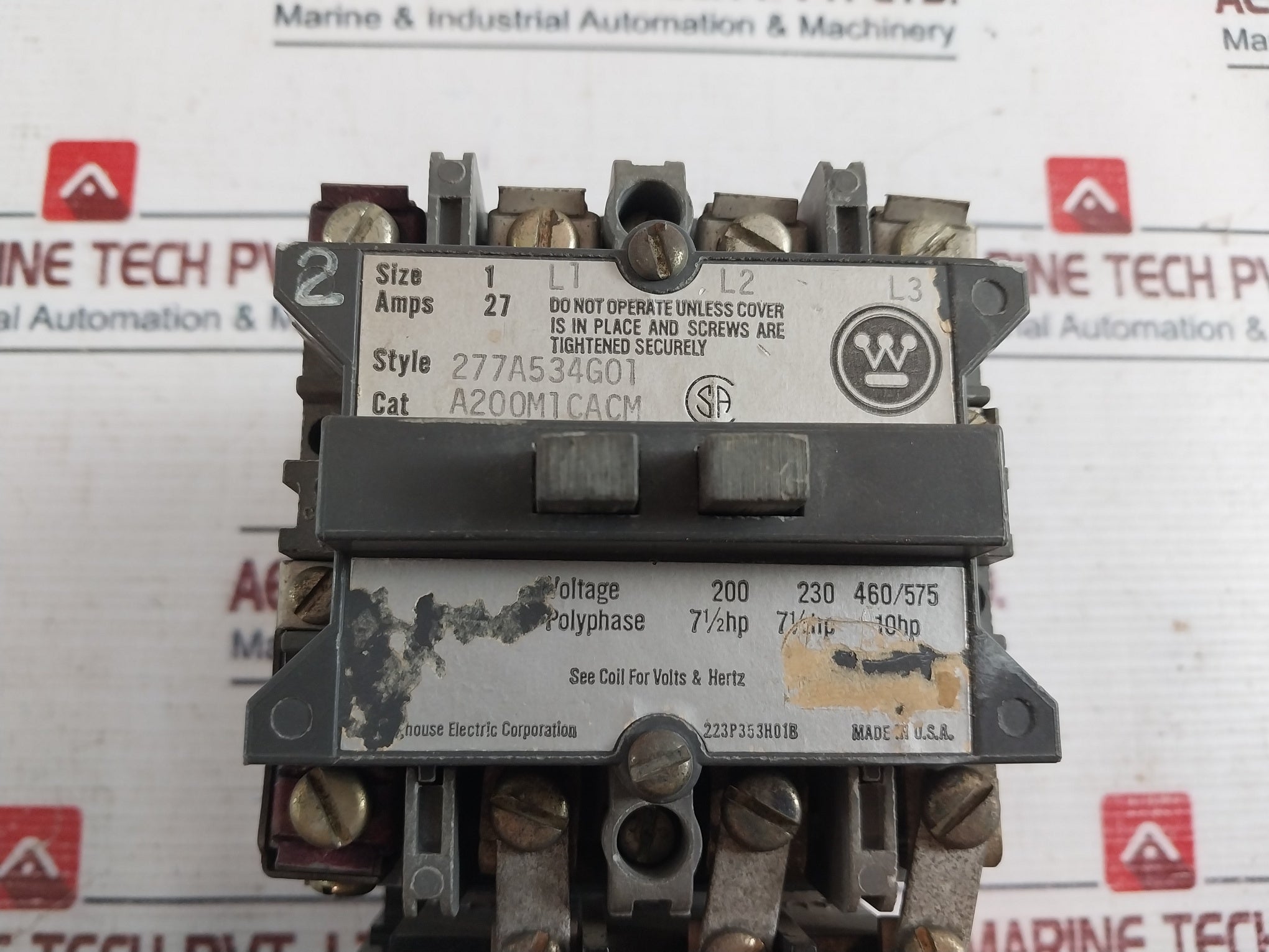 Westinghouse 277A534G01 Motor Starter 27Amps A200M1Cacm