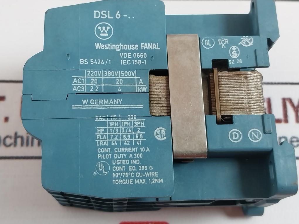 Westinghouse Dsl 6 Contactor 10 A