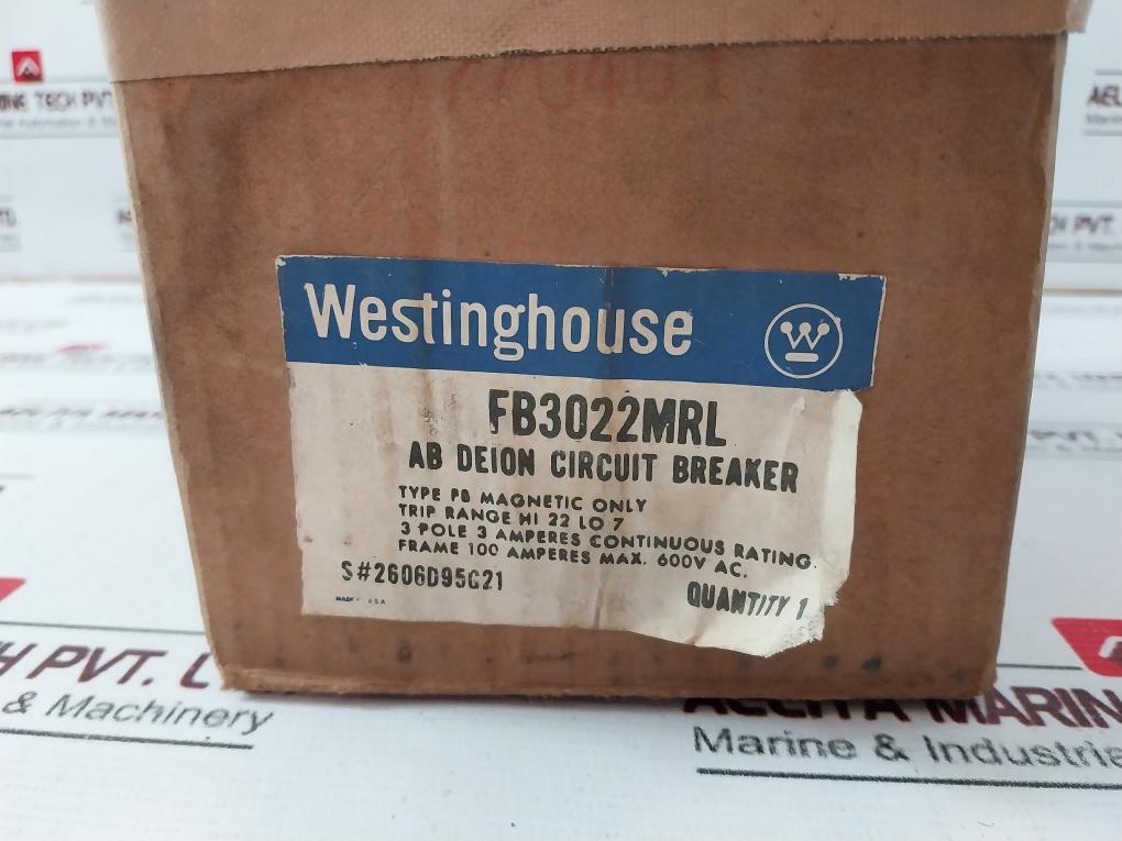 Westinghouse Fb3022Mrl 3 Pole Circuit Breaker