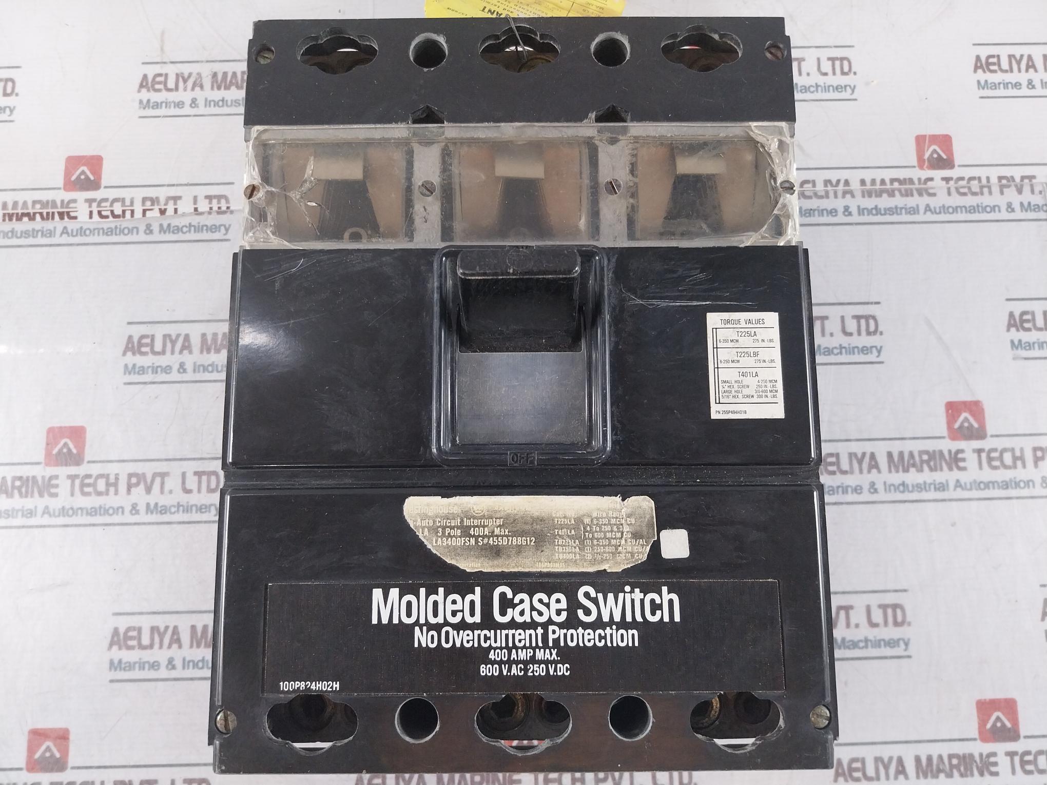 Westinghouse La3400Fsn Molded Case Switch