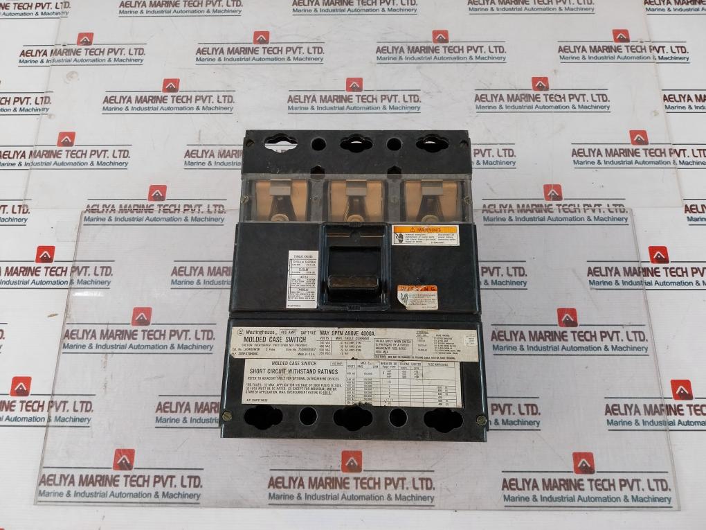 Westinghouse La3400Wsk Molded Case Switch 400 Amp