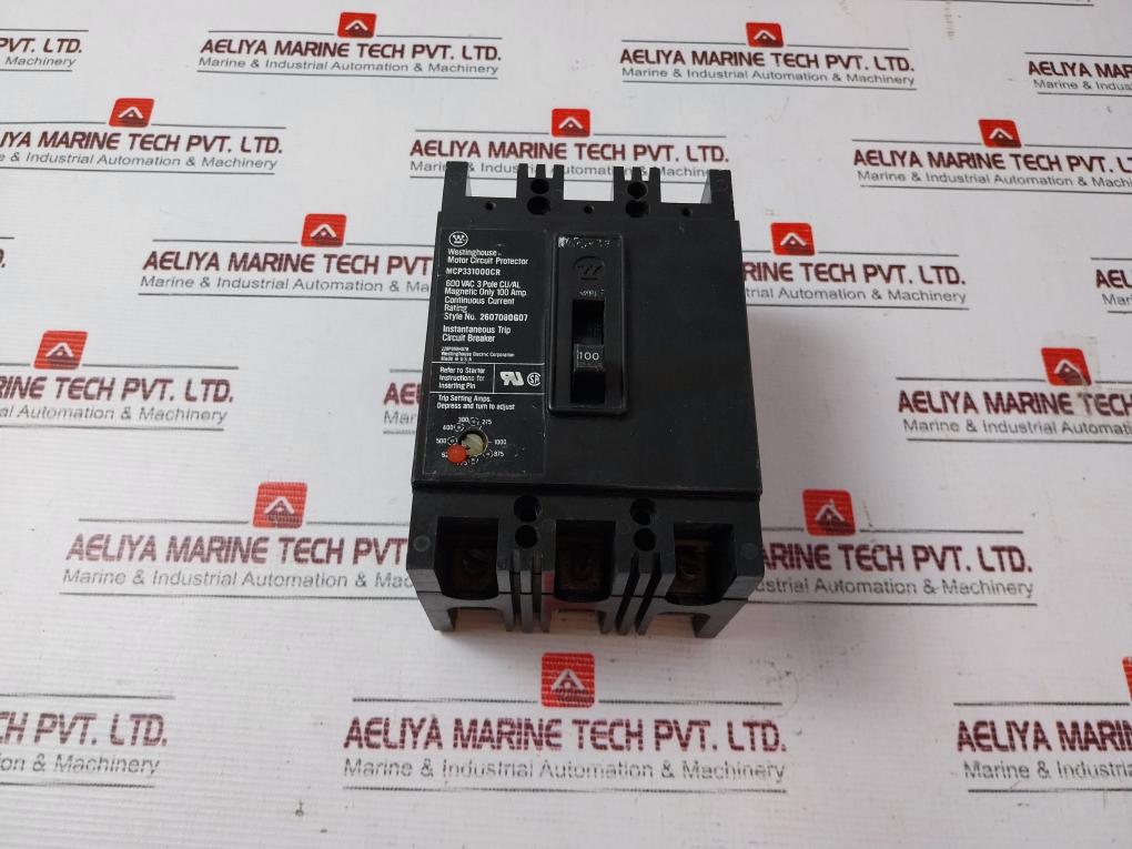 Westinghouse Mcp331000Cr 3 Pole Motor Circuit Protector 600Vac