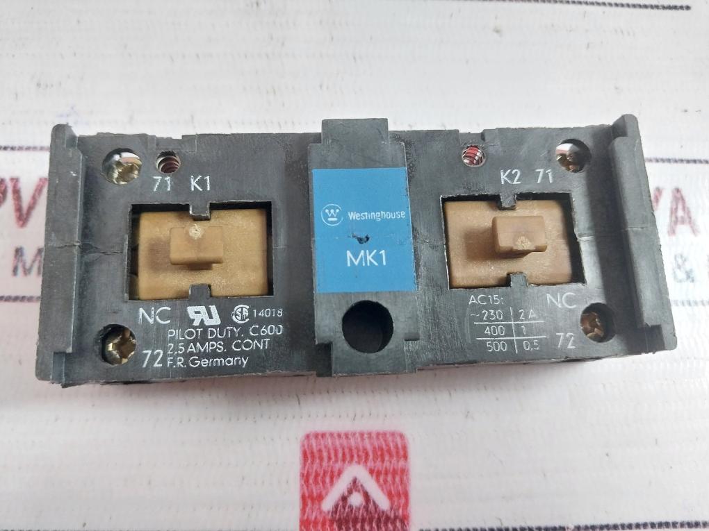 Westinghouse Mk1 6711C92G07 Mechanical Interlock Switch 2.5A (2 Poles)