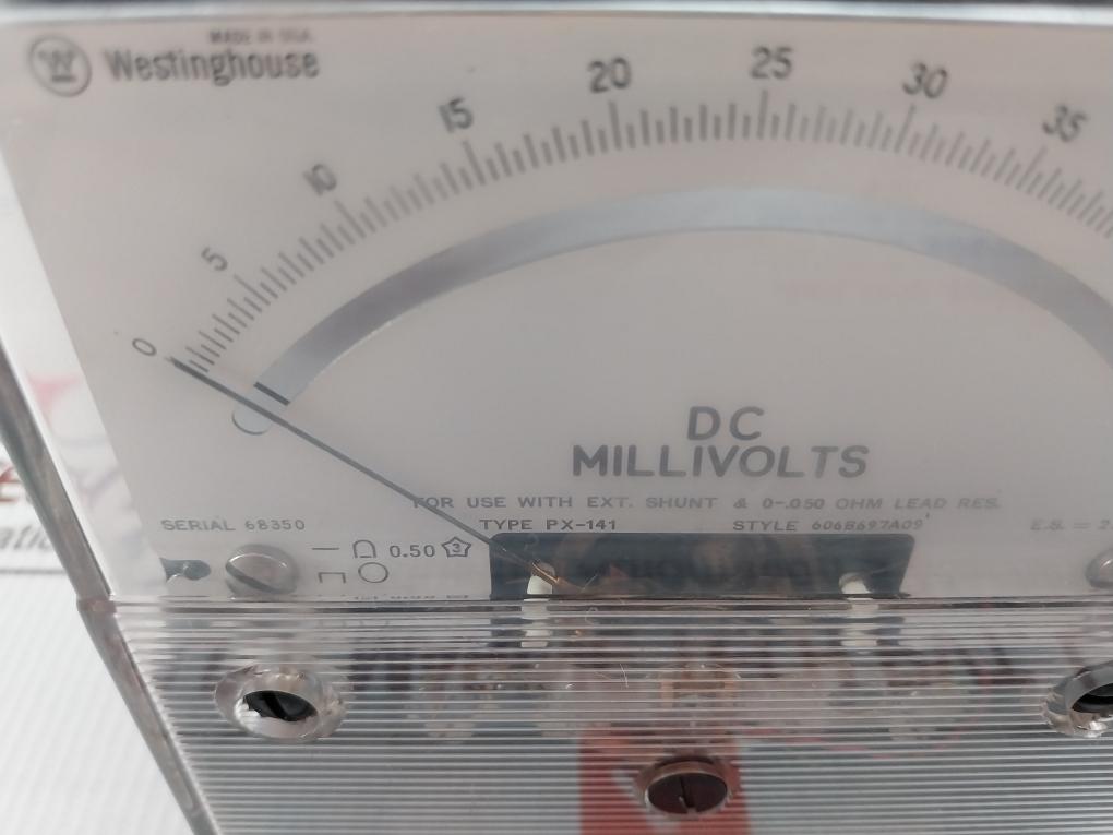 Westinghouse Px-141 Dc Millivolts Meter 0-50 Dc 606B697A09