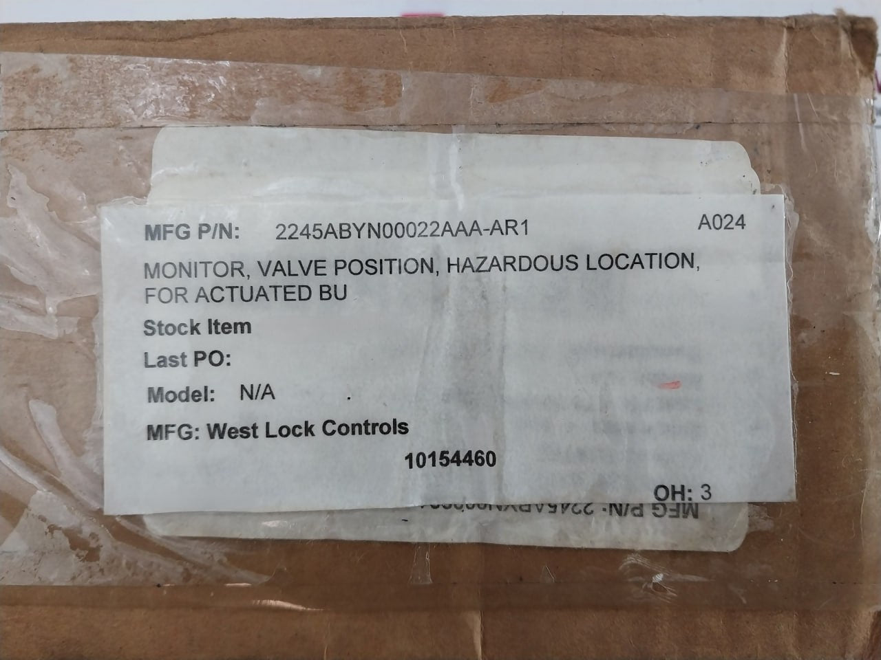 Westlock 2245 Valve Position Monitor 0.5A – 125 Vdc A024 Ip66 M25