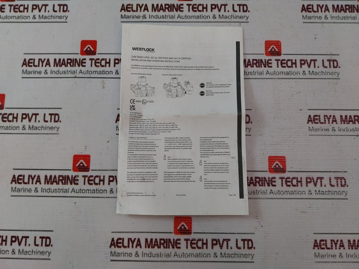 Westlock 2249Abyn00042Aaa-ar3 Accutrak Valve Position Monitor