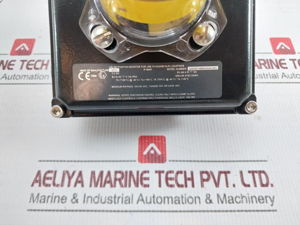 Westlock Controls 3449Abyn00022Aaa-ar1 Rotary Valve Position Monitor 3400 Ser.