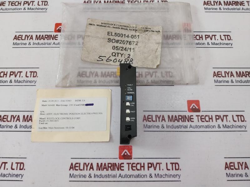 Westlock Controls EL50014051 Electronic Position Electro-pneuma Assy Rev 1.19