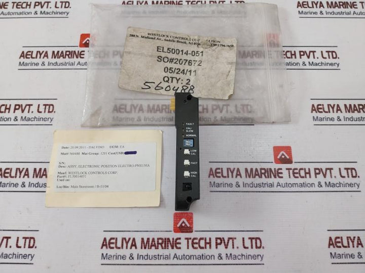 Westlock Controls EL50014051 Electronic Position Electro-pneuma Assy Rev 1.19