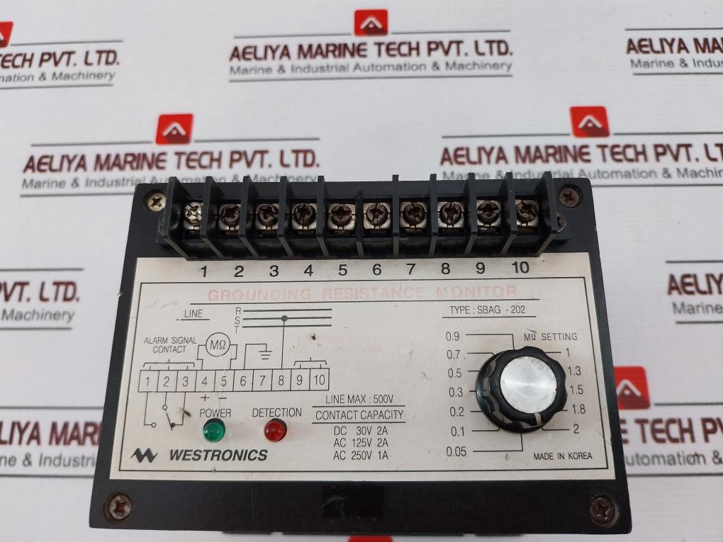 Westronics Sbag-102 Grounding Resistance Monitor 690V Dcf-12N
