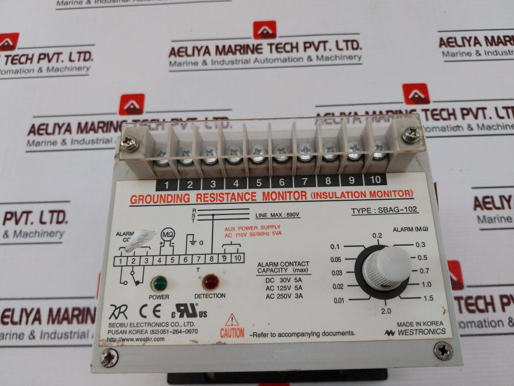 Westronics Sbag-102 Grounding Resistance Monitor 690V Ac 110V 50/60Hz 5Va
