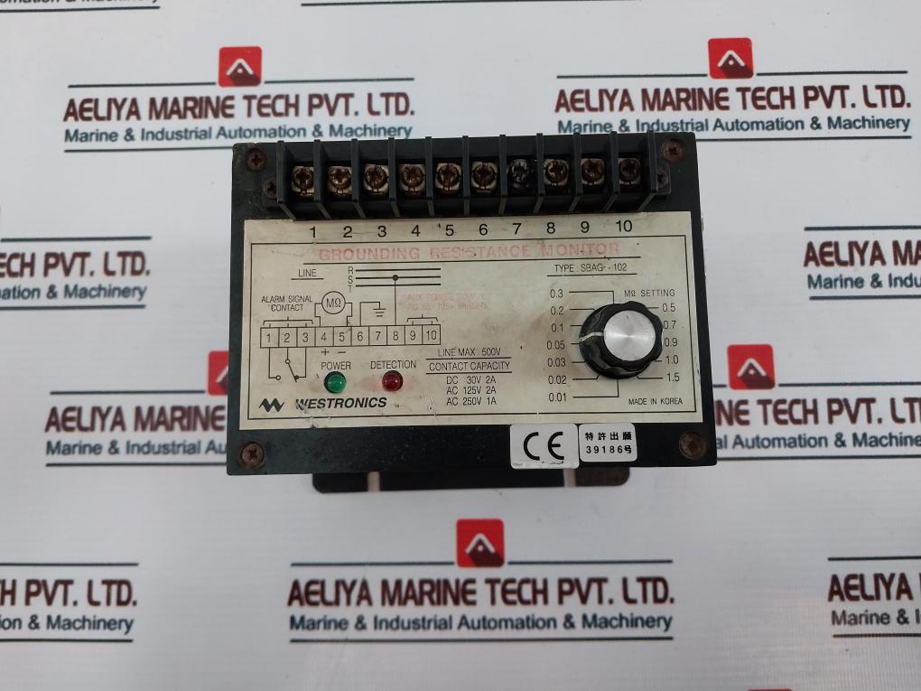 Westronics SBAG-102 Grounding Resistance Monitor DCF-12N