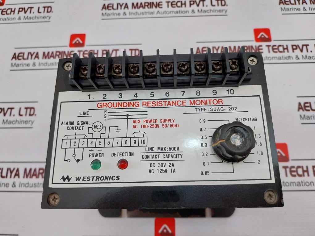 Westronics Sbag-202 Grounding Resistance Monitor Ac 180-250V 50/60Hz