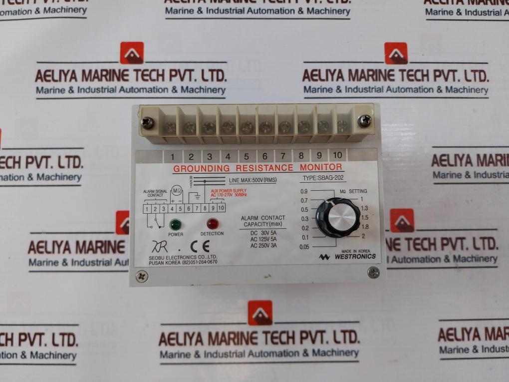 Westronics Sbag-202 Grounding Resistance Monitor Ac170-270V 50/60Hz