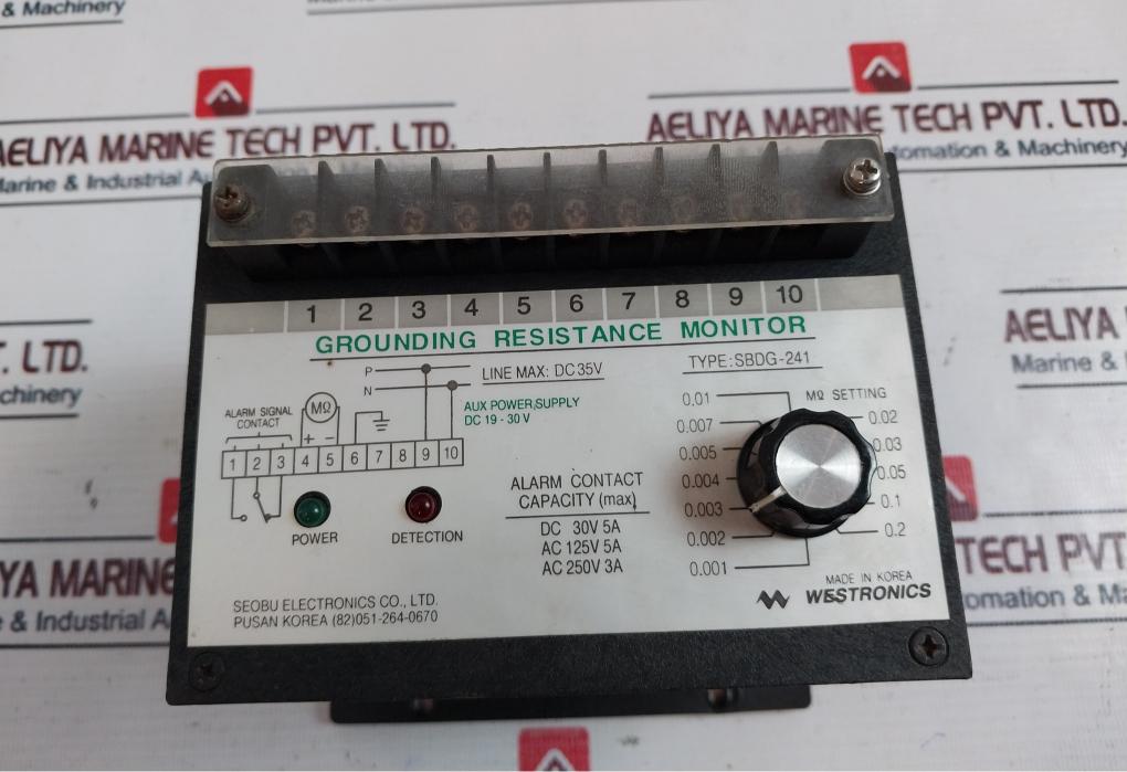 Westronics Sbdg-241 Grounding Resistance Monitor 35Vdc