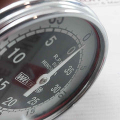 Westward 0 To 35 R.P.M. Analog Dial Tachometer