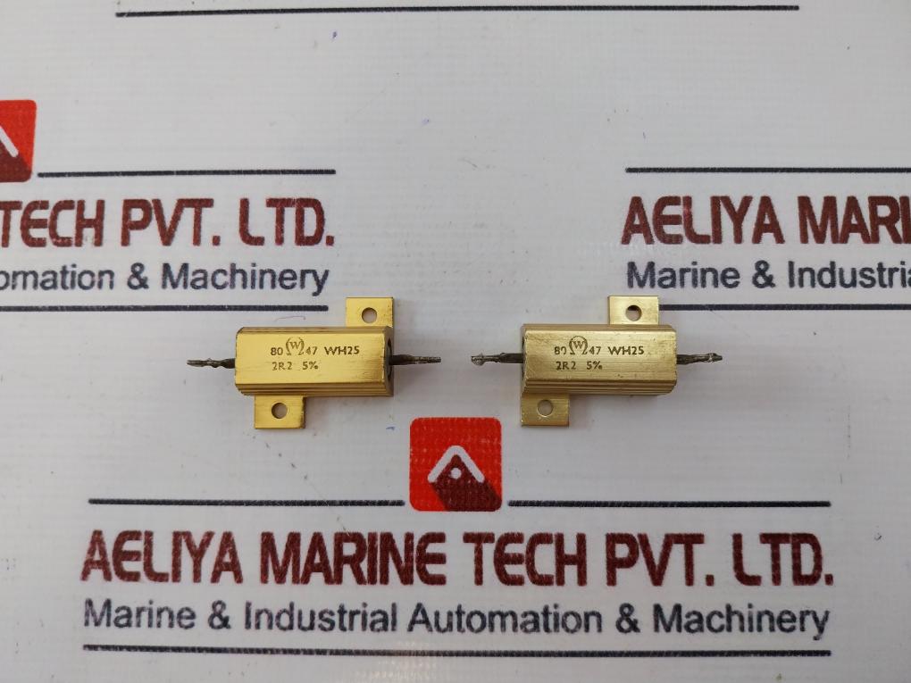 Lot Of 2X Wh25 Wire Wound Resistor 2R.2 5%