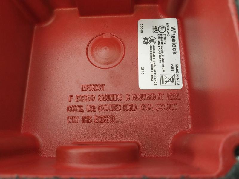 Wheelock Wbb-r Weatherproof Back Box For Mounting Horn Strobe 102959