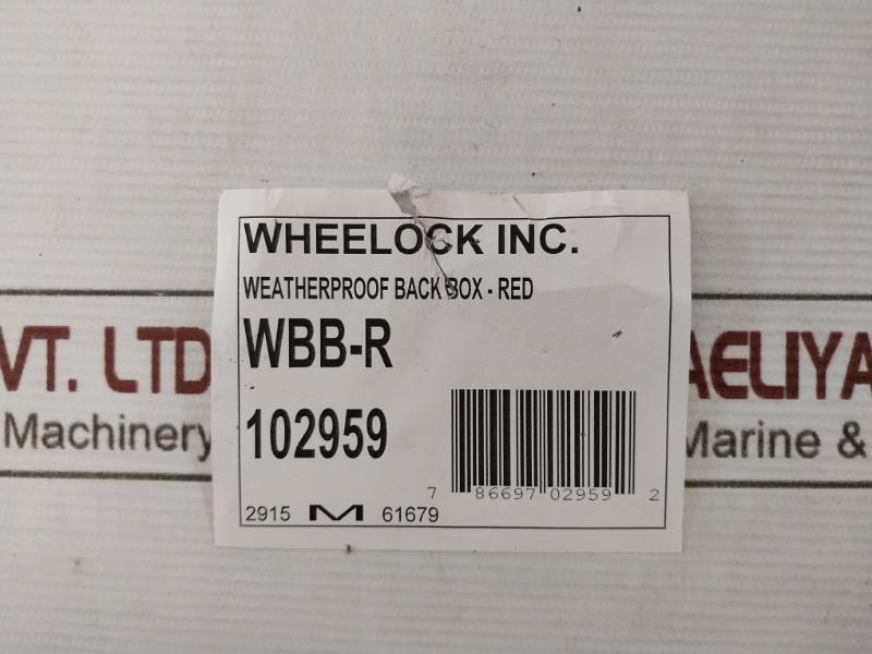 Wheelock Wbb-r Weatherproof Back Box For Mounting Horn Strobe 102959