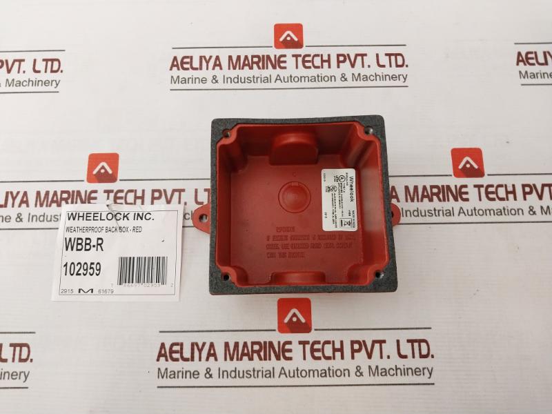 Wheelock Wbb-r Weatherproof Back Box For Mounting Horn Strobe 102959