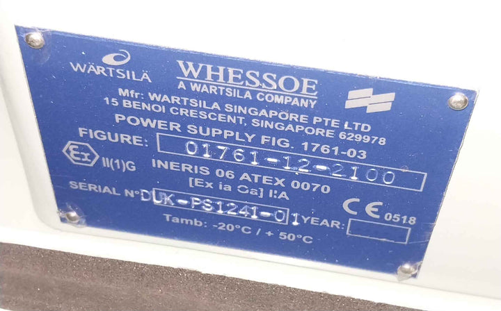 Whessoe 01761-12-2100 Cargo Tank Float Gauge Plc W/ Cabinet Rev A 100-240v Ac