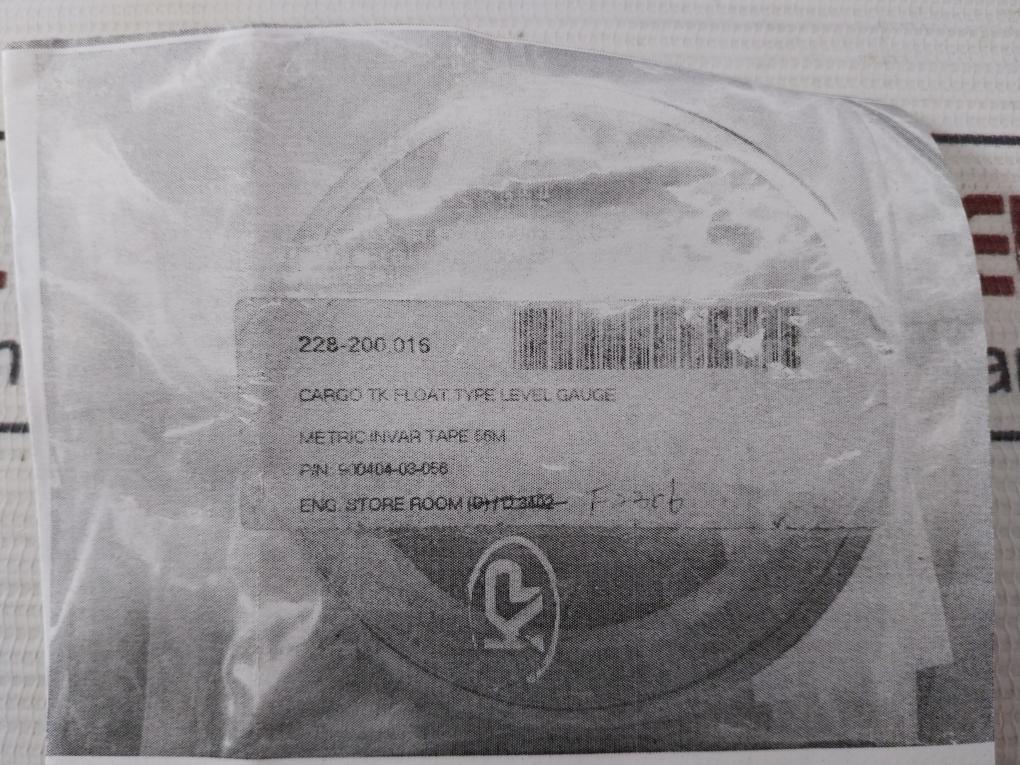 Whessoe 900404-03-056 Metric Invar Tape For Cargo Tank Float Type Level Gauge