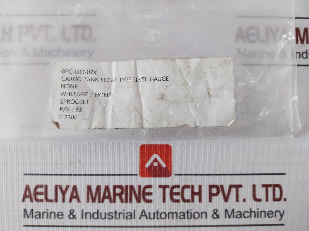 Whessoe 93 Component Of Cargo Tank Float Type Level Gauge Sprocket F 2306