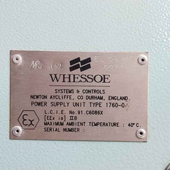Whessoe Systems & Controls 1760-02-2102 Power Supply Unit 200030-7851-2