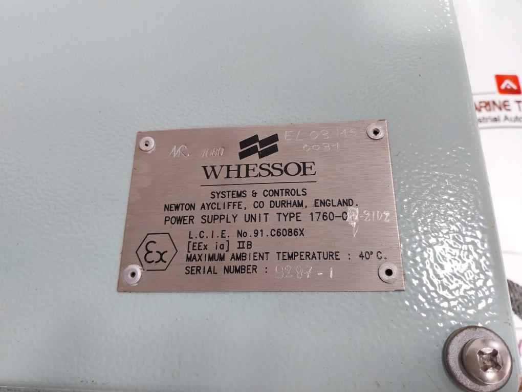Whessoe Systems & Controls 1760-02-2102 Power Supply Unit 200030-7851-2
