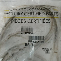 Whirlpool Wpy312959 Dryer Drum Belt