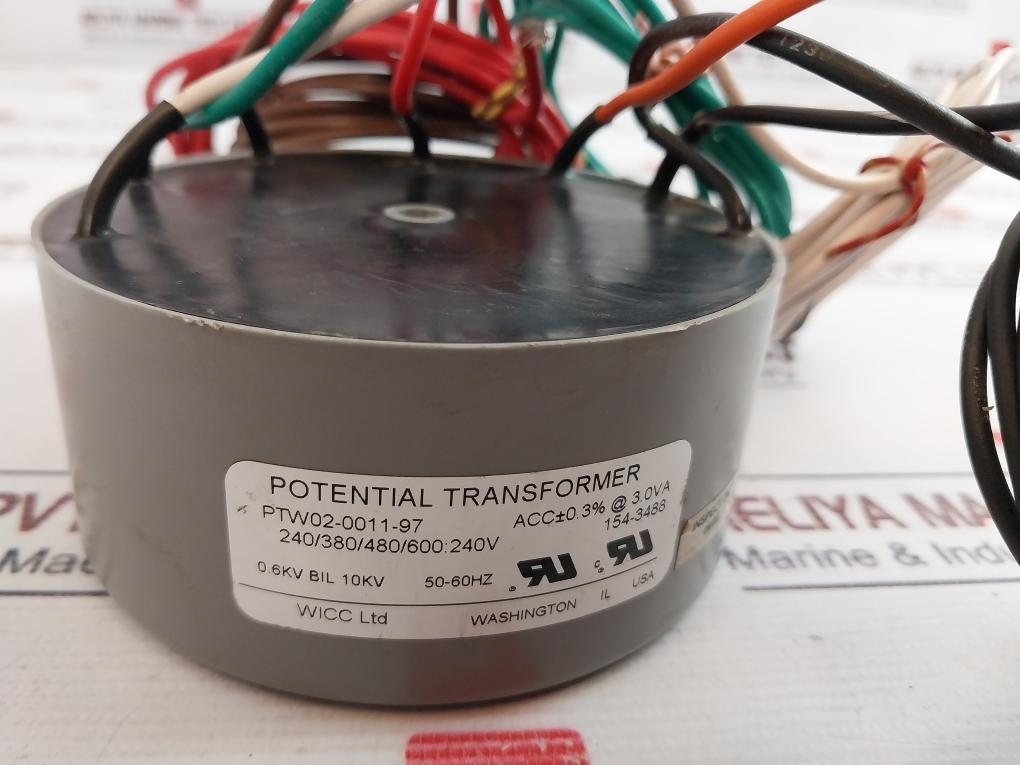 Wicc Ptw02-0011-97 Potential Transformer 50-60Hz
