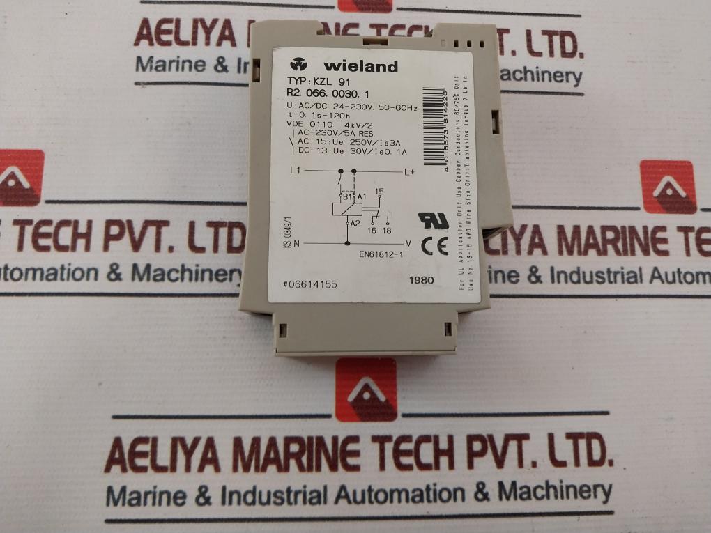 Wieland Kzl 91 Electron Time Relay 24-230V. 50-60Hz