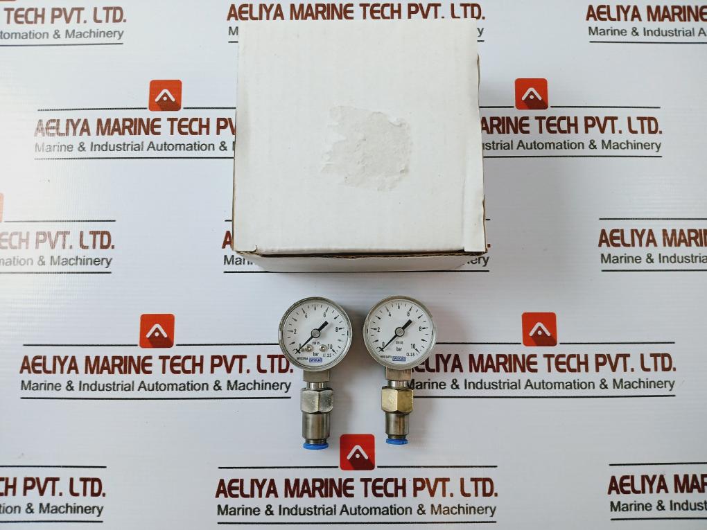 Wika 0-10 Bar Pressure Gauge, 316 Stainless Steel
