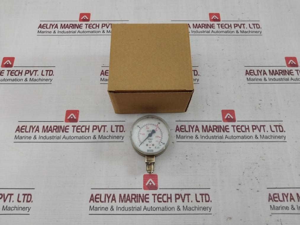 Wika 0-315 Bar Oxygen Pressure Gauge 0-4500 Psi