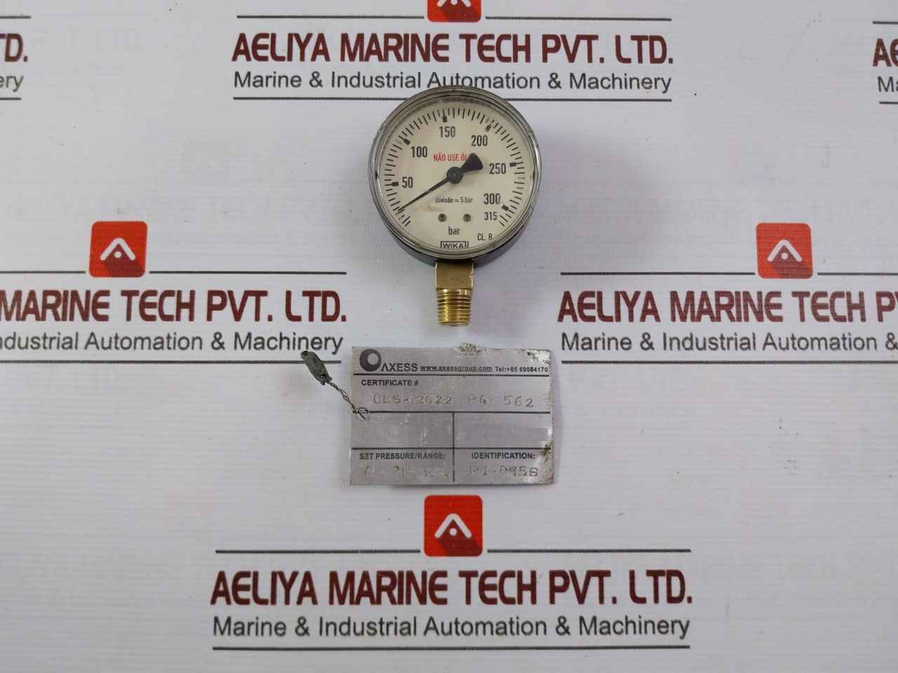 Wika 0-315 Bar Pressure Gauge Cl.B