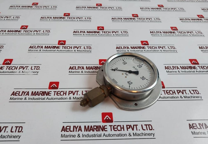 Wika 0-40 Bar Pressure Gauge, En 837-1, Swiss Movement, Cl.1.6