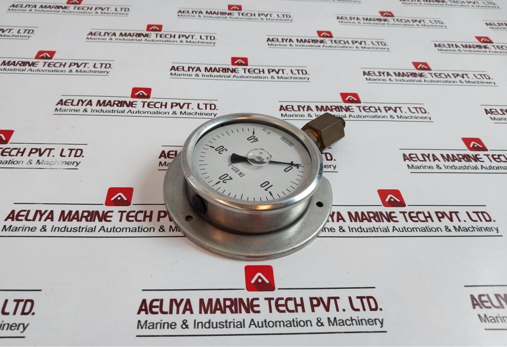 Wika 0-40 Bar Pressure Gauge, En 837-1, Swiss Movement, Cl.1.6