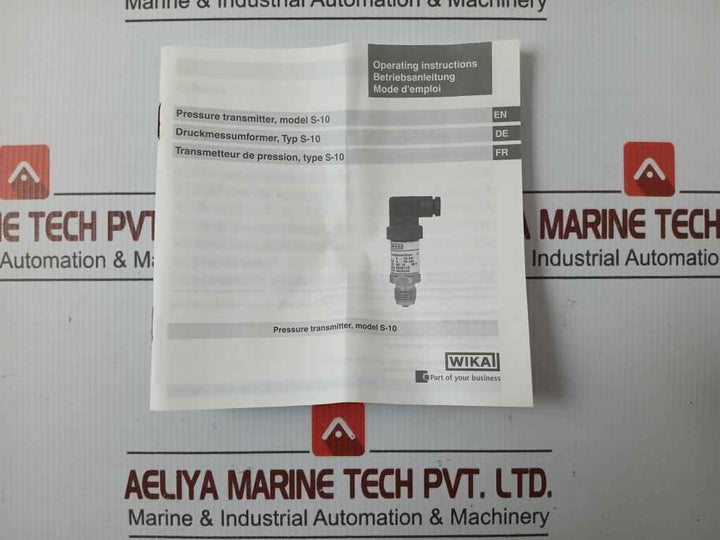 Wika 0-4 Bar 9013520 Pressure Transmitter 4-20 Ma